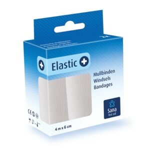 Sana First Aid Elastisch Windsel – 2 stuks (4 m x 6 cm)